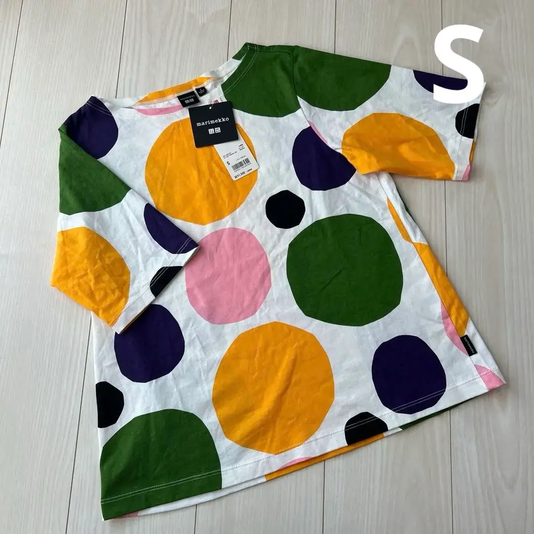 美品 Marimekko マリメッコ ドット柄 Tシャツ S リトアニア製 美品 Marimekko マリメッコ ドット柄 Tシャツ S リトアニア製