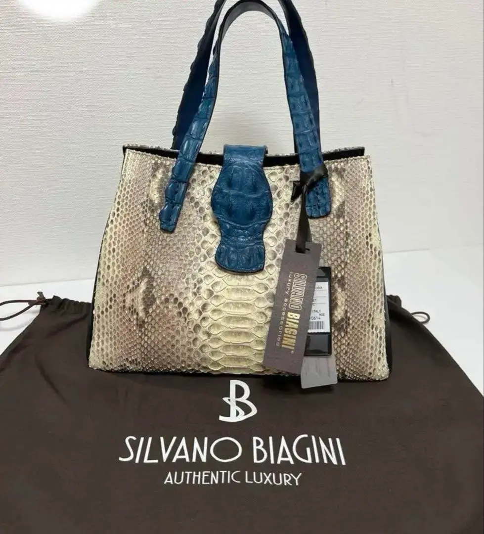 SILVANO BIAGINI シルヴァノビアジーニ リアルパイソンハンドバッグ SILVANO BIAGINI シルヴァノビアジーニ リアルパイソン
