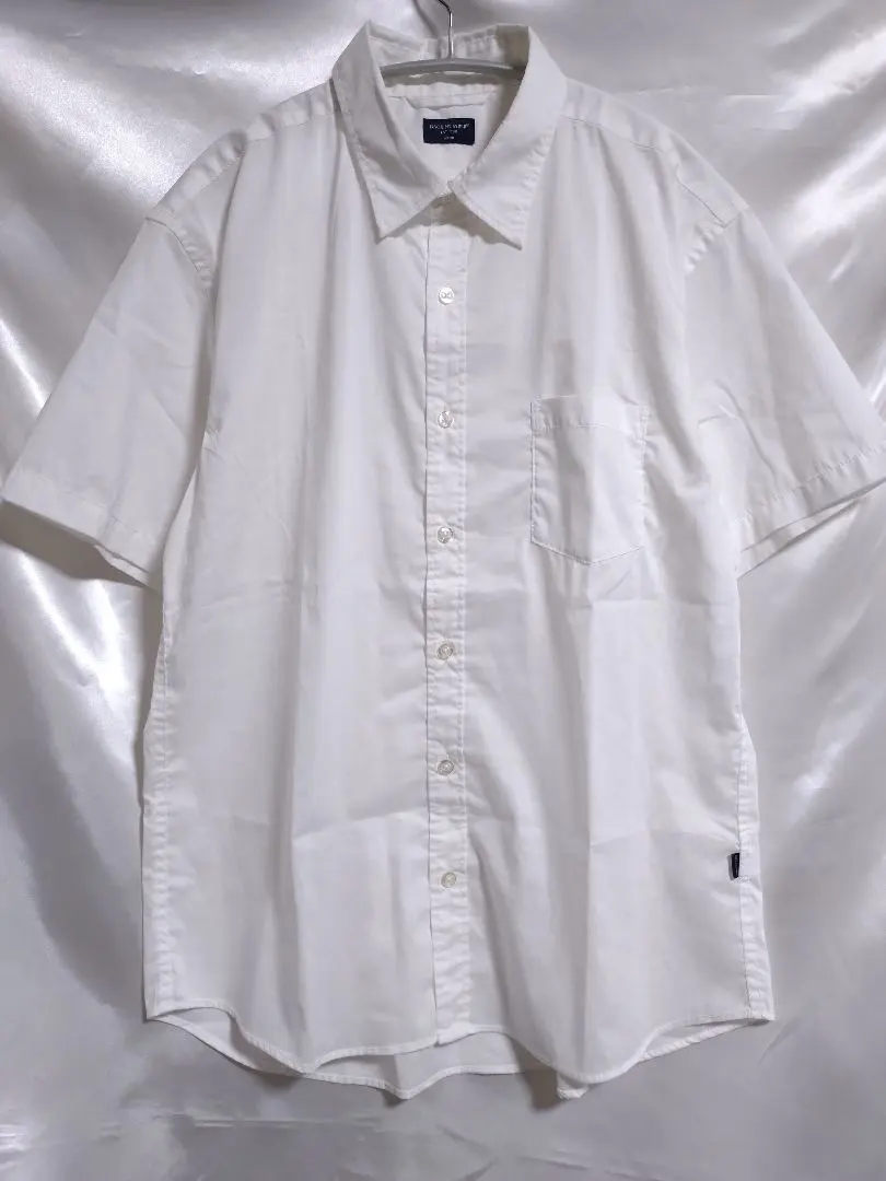 Thumbnail of [M Size] Back Number DRY Regular Short Sleeve Shirt White Linen Blend, Excellent Condition