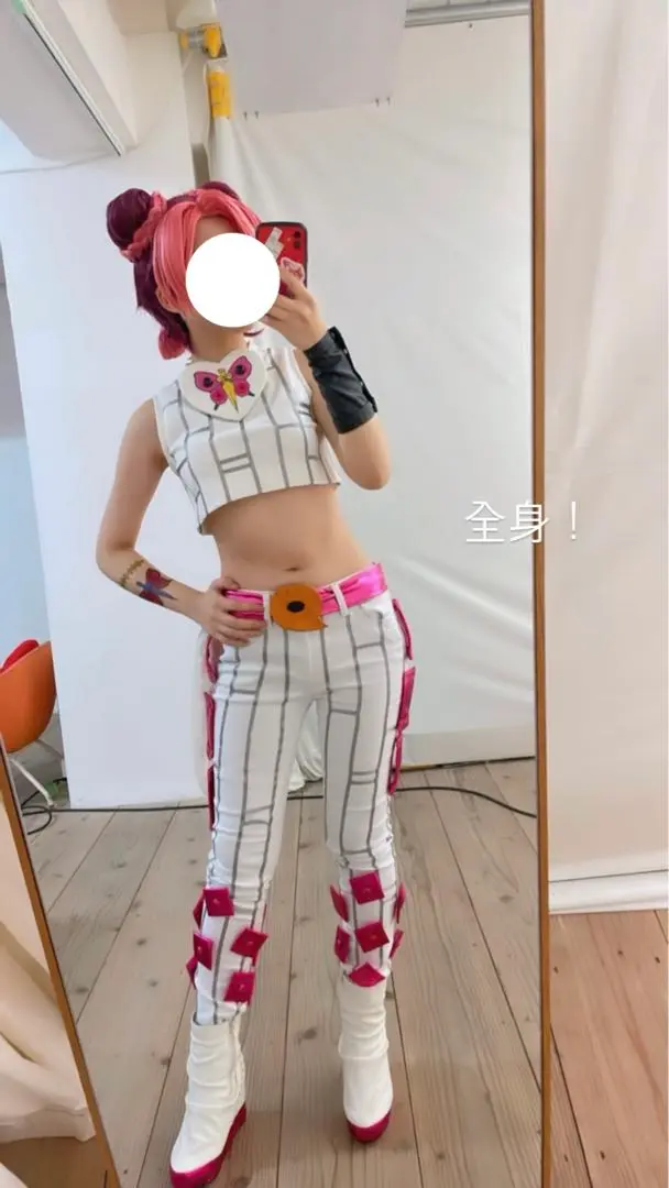空条徐倫 衣装 M ＋ウィッグ＋リップ JOJOジョジョの奇妙な冒険 ジョジョの奇妙な冒険 空条徐倫 コスプレ衣装 ウィッグ・靴追加