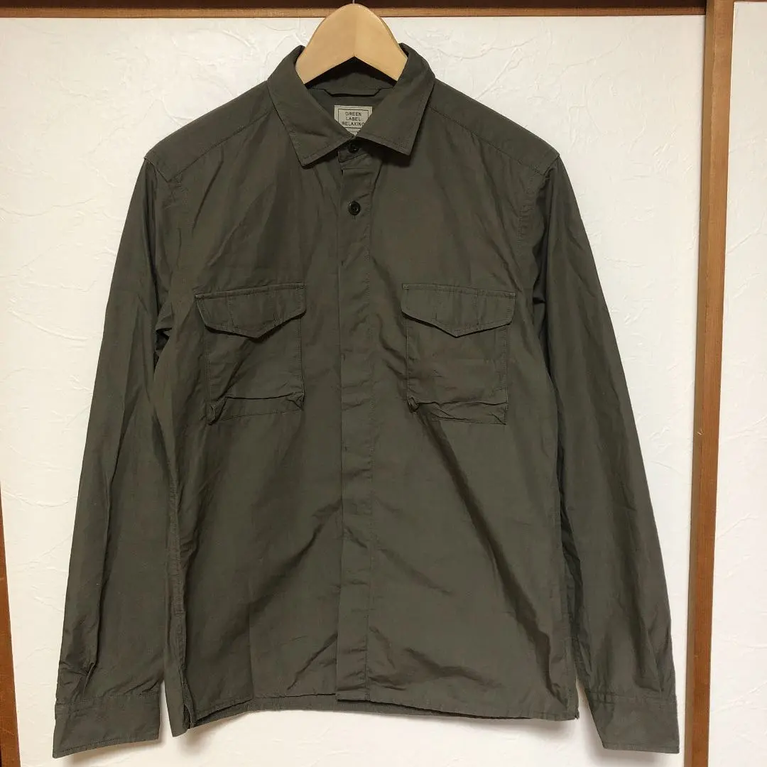 Thumbnail of First-come-first-served sale! ☆ Green Label Relaxing 100% cotton khaki shirt