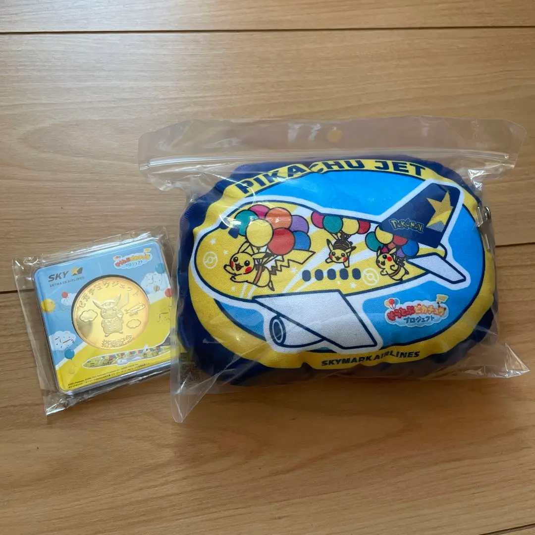 スカイマーク　ピカチュウジェット　搭乗記念メダル ☆ピカチュウジェットグッズ☆ ピカチュウと一緒に空の旅を