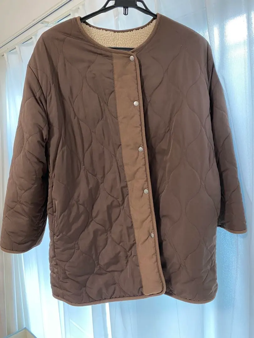 Thumbnail of BEAMS Brown Quilted Boa Jacket