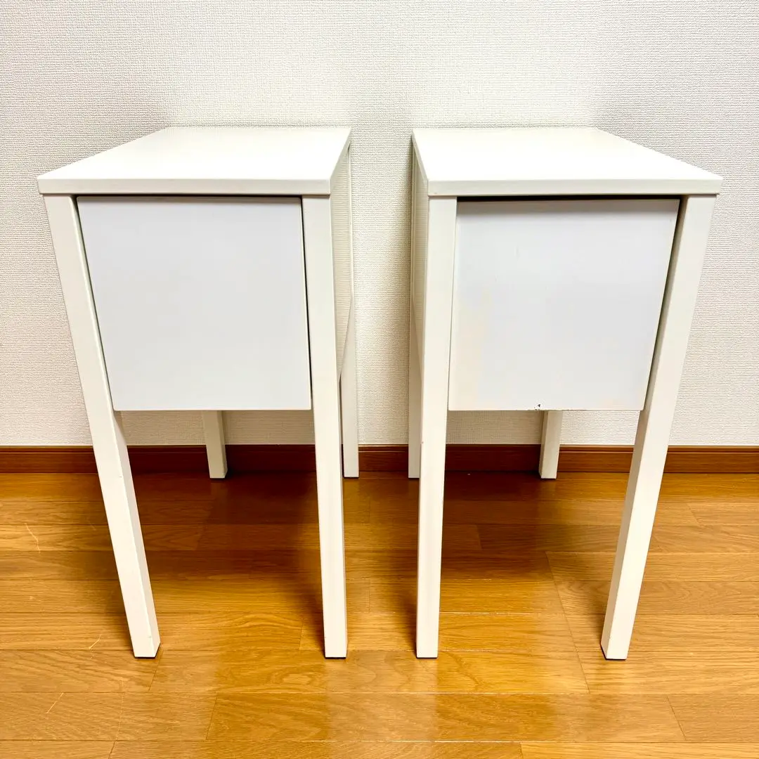【みり】IKEA イケア NORDLI ノールドリ ベットサイドテーブル NORDLI ノールドリ ベッドフレーム 収納付き, ホワイト, 90x200