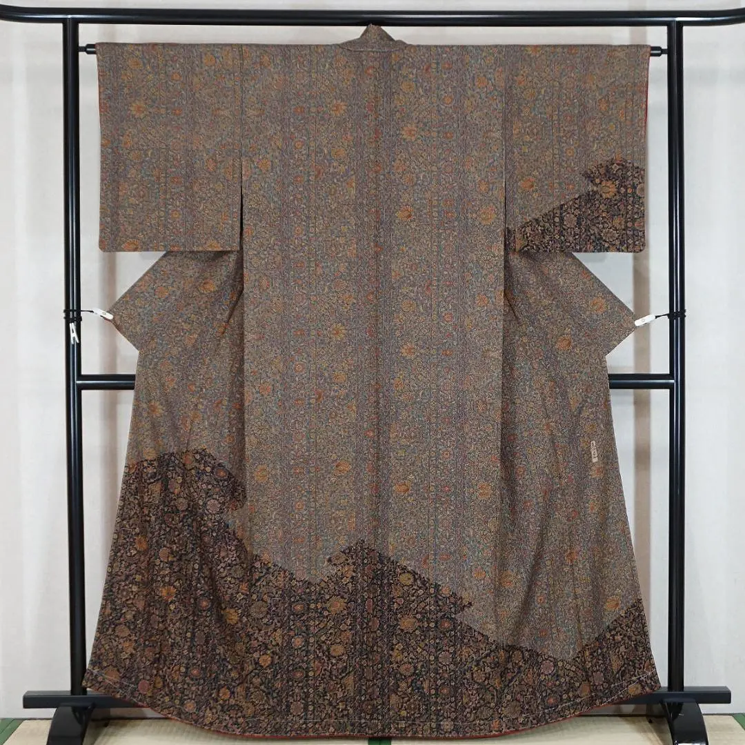 附躾線未使用 作家作品 更紗 正絹訪問著 禮服 半禮服 a647 的縮圖