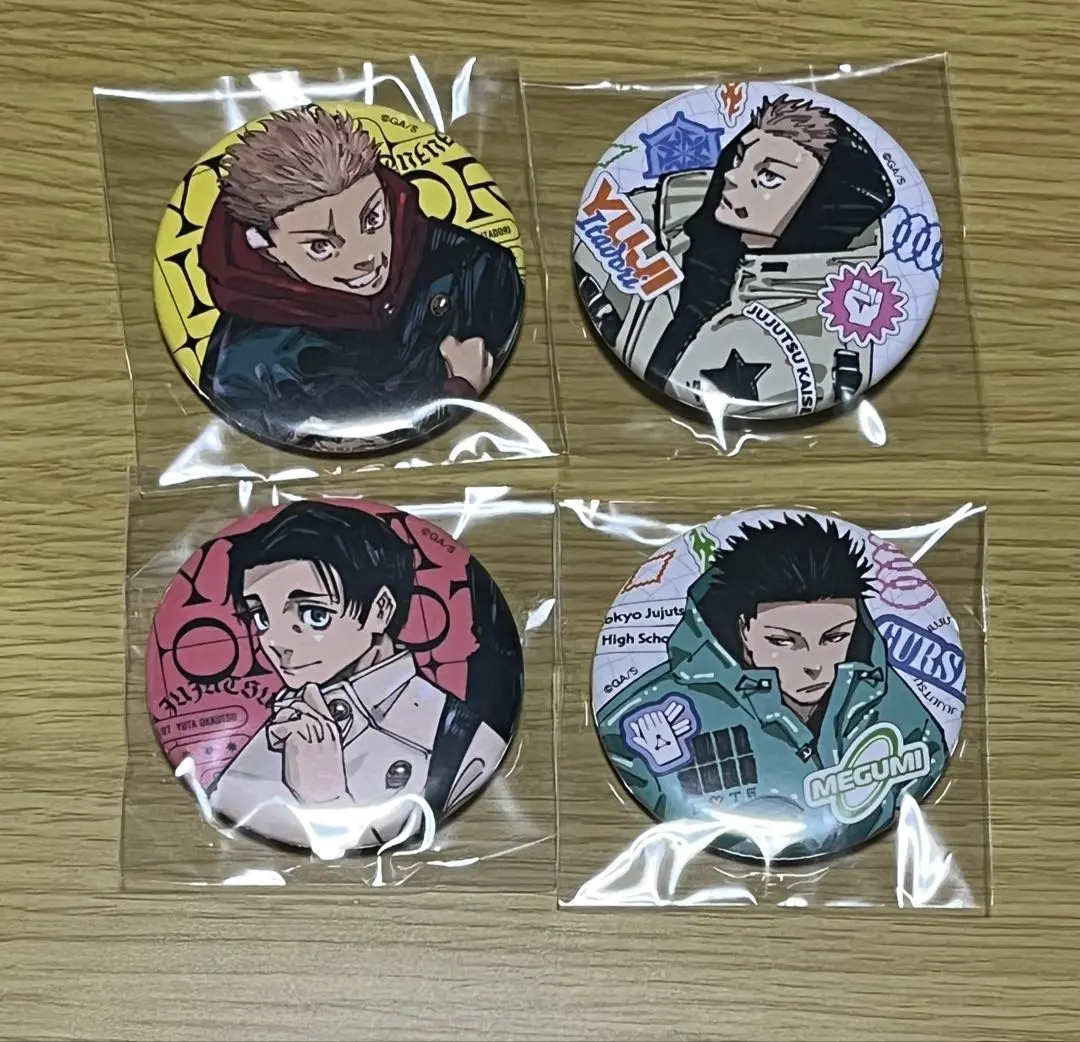 Thumbnail of Jujutsu Kaisen Jump Giga Can Badges - Yuta Okkotsu, Megumi Fushiguro, Itadori (2 types) - Set of 4