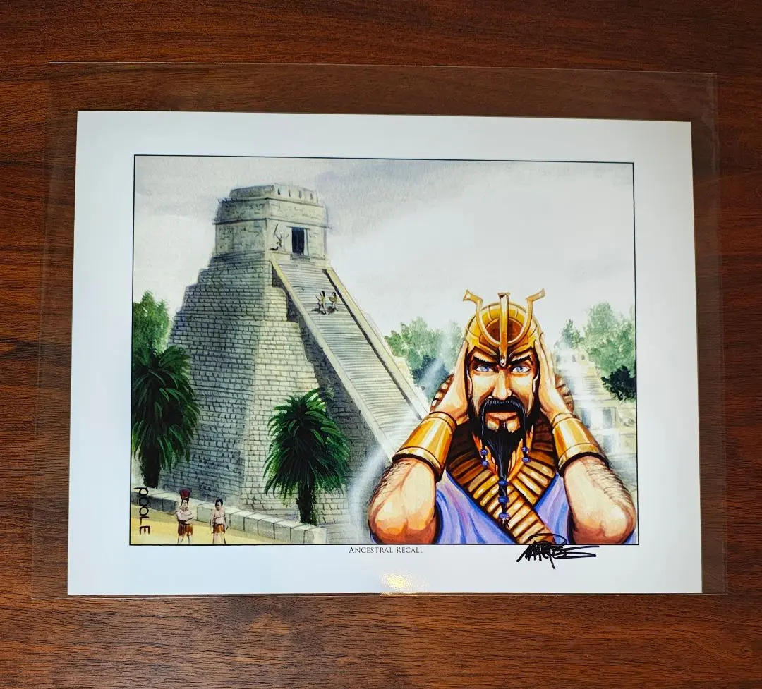 サイン入りアートプリント Ancestral Recall Ancestral Recall Custom Card Altered Art - Etsy