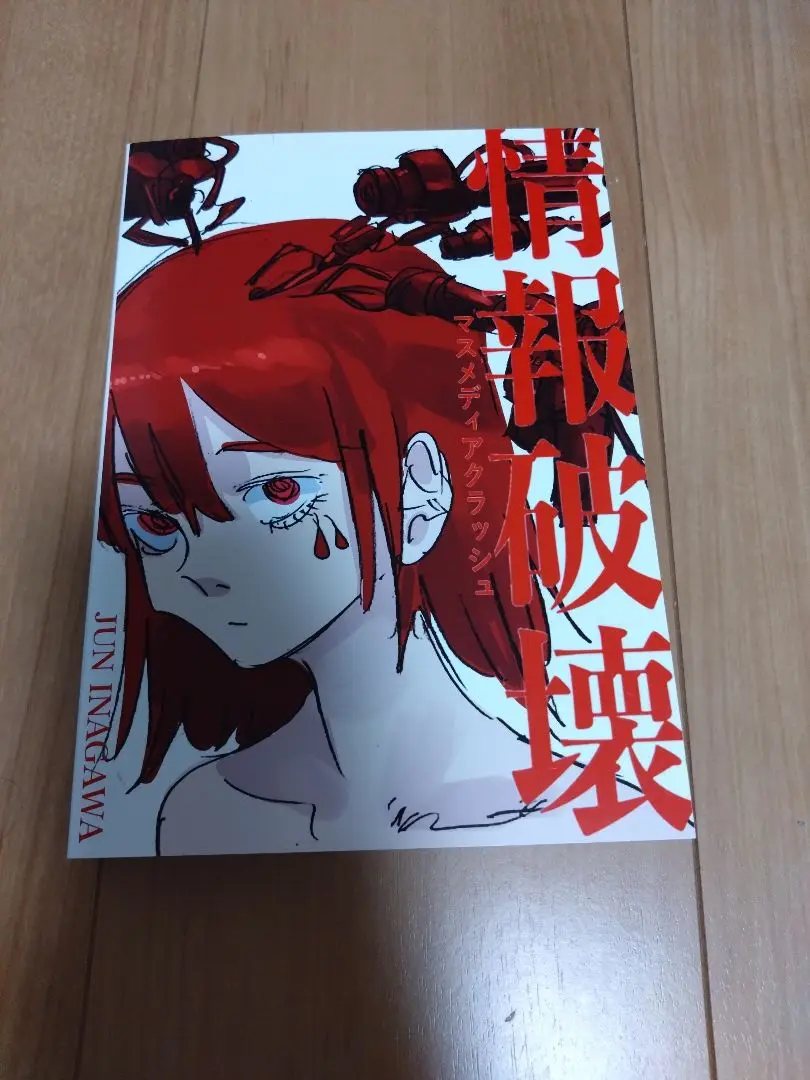 JUN INAGAWA 直筆イラストサイン本「情報破壊」