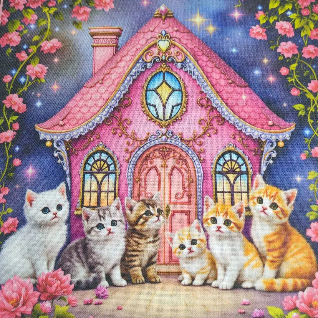 ②未使用 可愛貓咪圖案布料3塊。 的縮圖