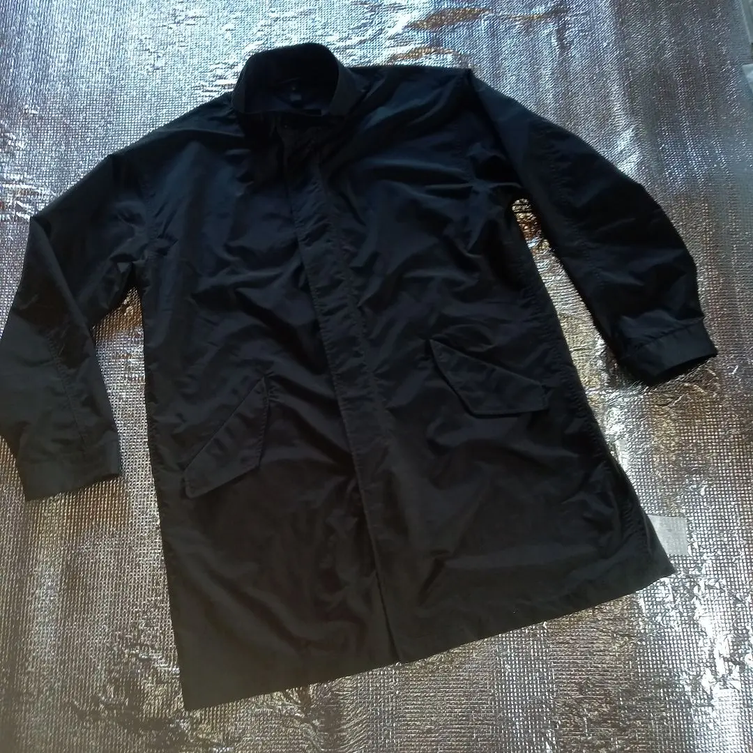 Thumbnail of Cecile Stand Collar Coat with Double Zipper in the Front, Size L, Black