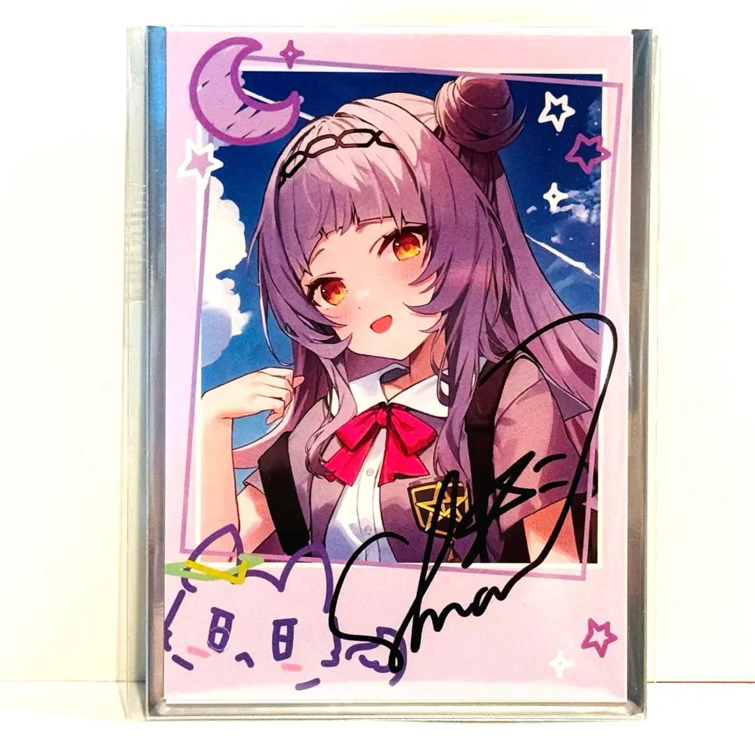 Thumbnail of Hololive Murasaki Shion Autographed Cheki-style Bromide Card