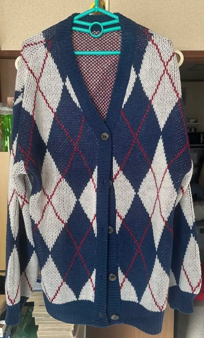 Thumbnail of Cardigan, thick, argyle pattern, warm, cute, stylish, loungewear