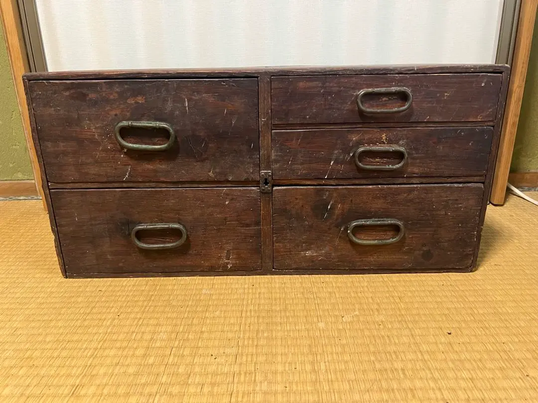 和タンス　和ダンス　箪笥　昭和レトロ タンス 箪笥 たんす 民芸調 4点セット 和箪笥 左右階段 水屋