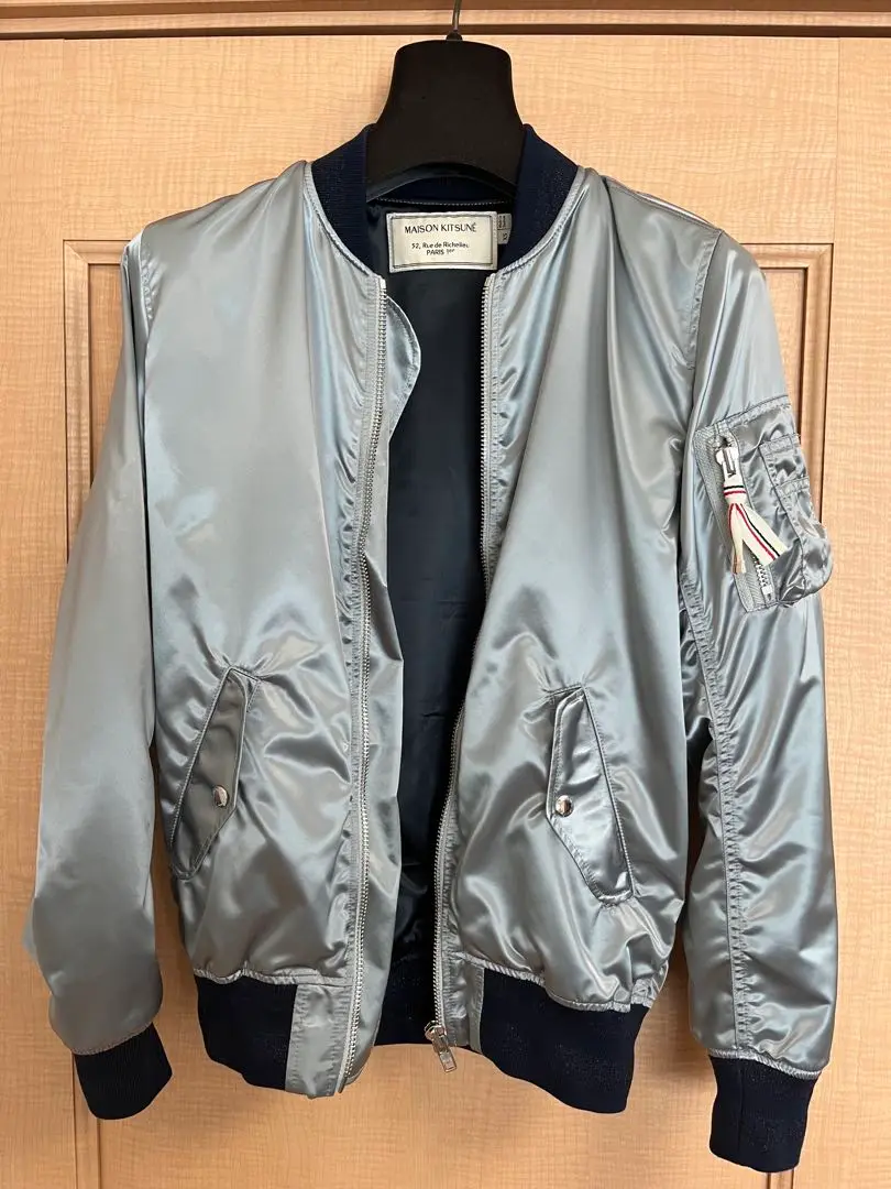 MAISON KITSUNÉ シルバー MA-1ジャケット M