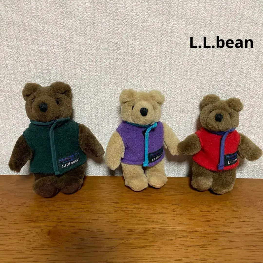 llbean teddy bear コラボ　ぬいぐるみ　人形　フリース　大きい L.L. Bean Cuddle Toys Classics Bean Bear Plush Doll Display