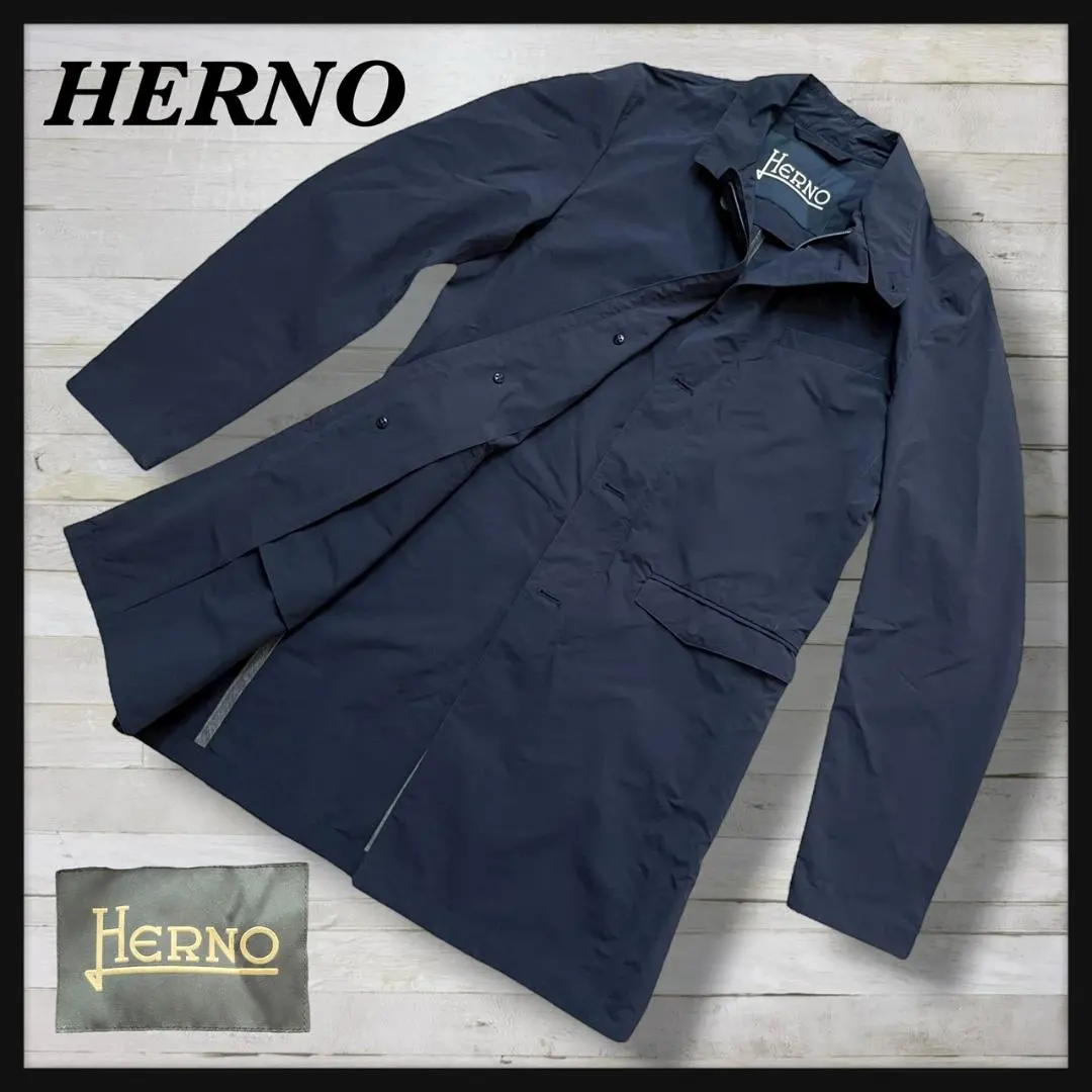 Thumbnail of 【Excellent Condition】 HERNO Long Coat Navy, Sold Out Item