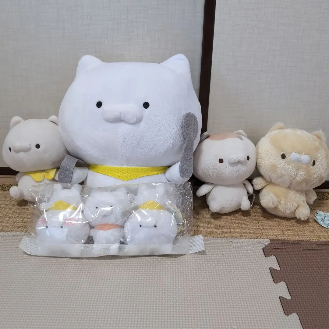 【 となりのにゃんこ 】 BIG ぬいぐるみ 2 ミケ きクリーム セット 新品】となりのにゃんこ BIG ぬいぐるみ 2 クリーム ミケ セット