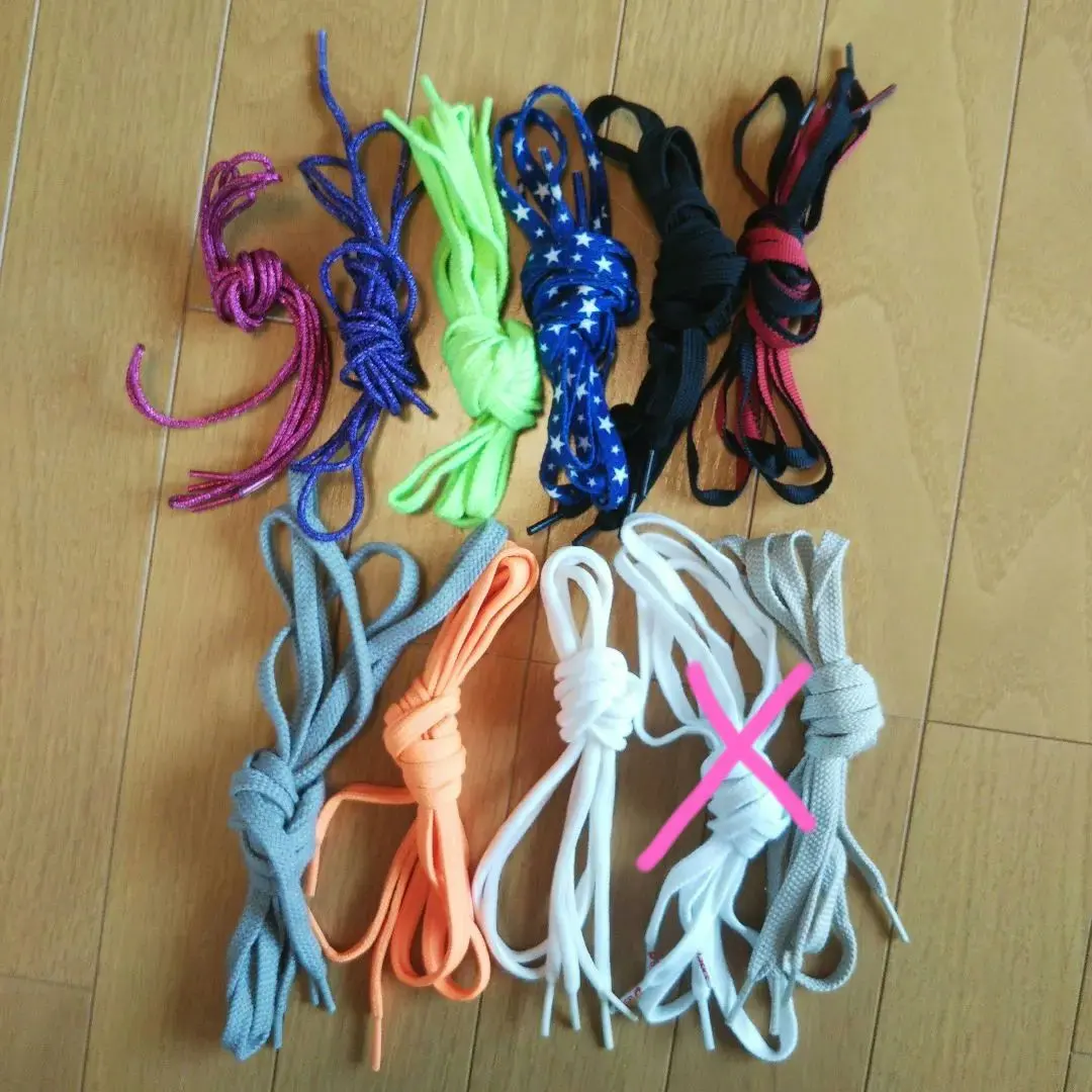 Thumbnail of Shoelaces, 10-piece set, multi-color, 140cm, 120cm, 110cm