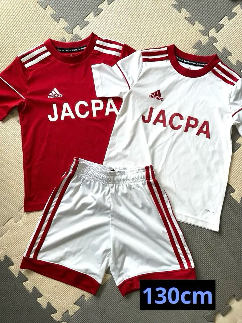 ジャクパ　JACPA サッカー　ウェア　ユニフォーム140cm 3点セット ジャクパ サッカー ユニフォーム セット 青 140の通販 by うさ