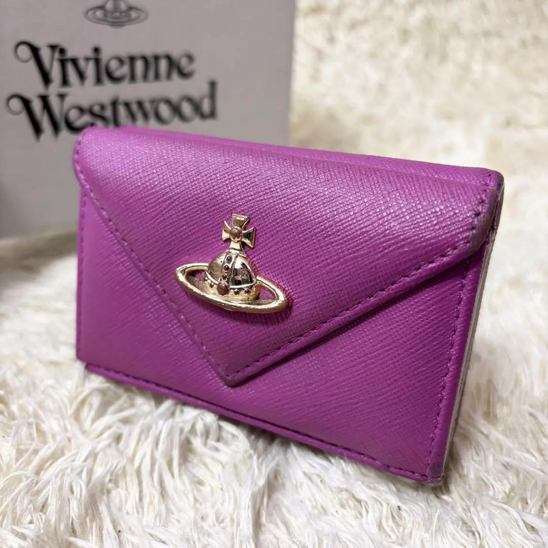 【美品】 ヴィヴィアンウエストウッド 三つ折り財布 シルバーオーブ レター Vivienne Westwood - 新品 ヴィヴィアン ウエストウッド