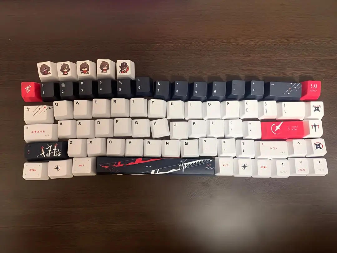 YukiAim Polar 65 Keycaps キーキャップ その他 Polar 65 Keyboard Kumo Blue / Silver Frame Fuji