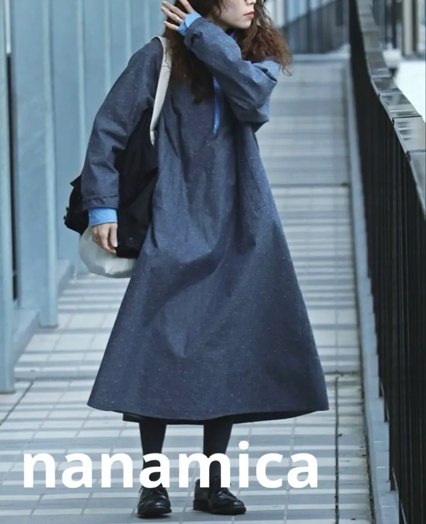 未使用3.1万 nanamica ナナミカ 白 シャツ ワンピース 1 ワンピース