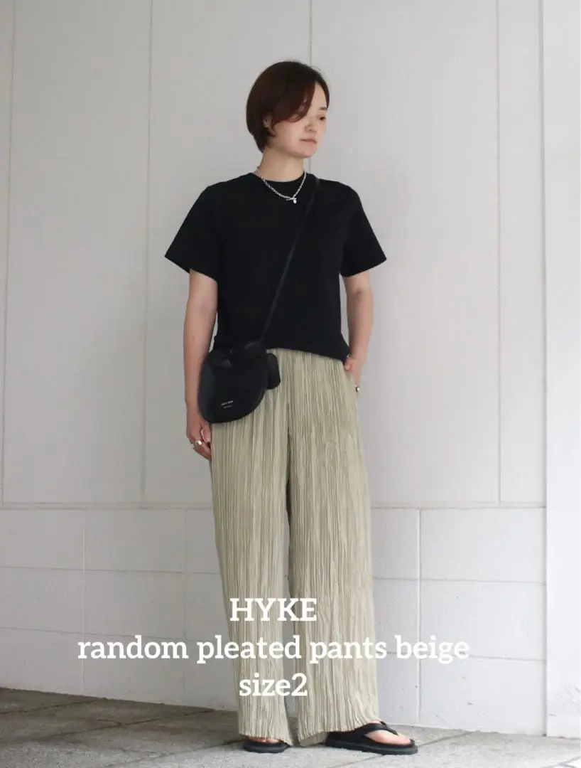 <未使用品>HYKE ベージュ ワイドパンツ サイズ1 HYKE - HYKE ハイク 15AW ワークチノワイドパンツ 152-13055