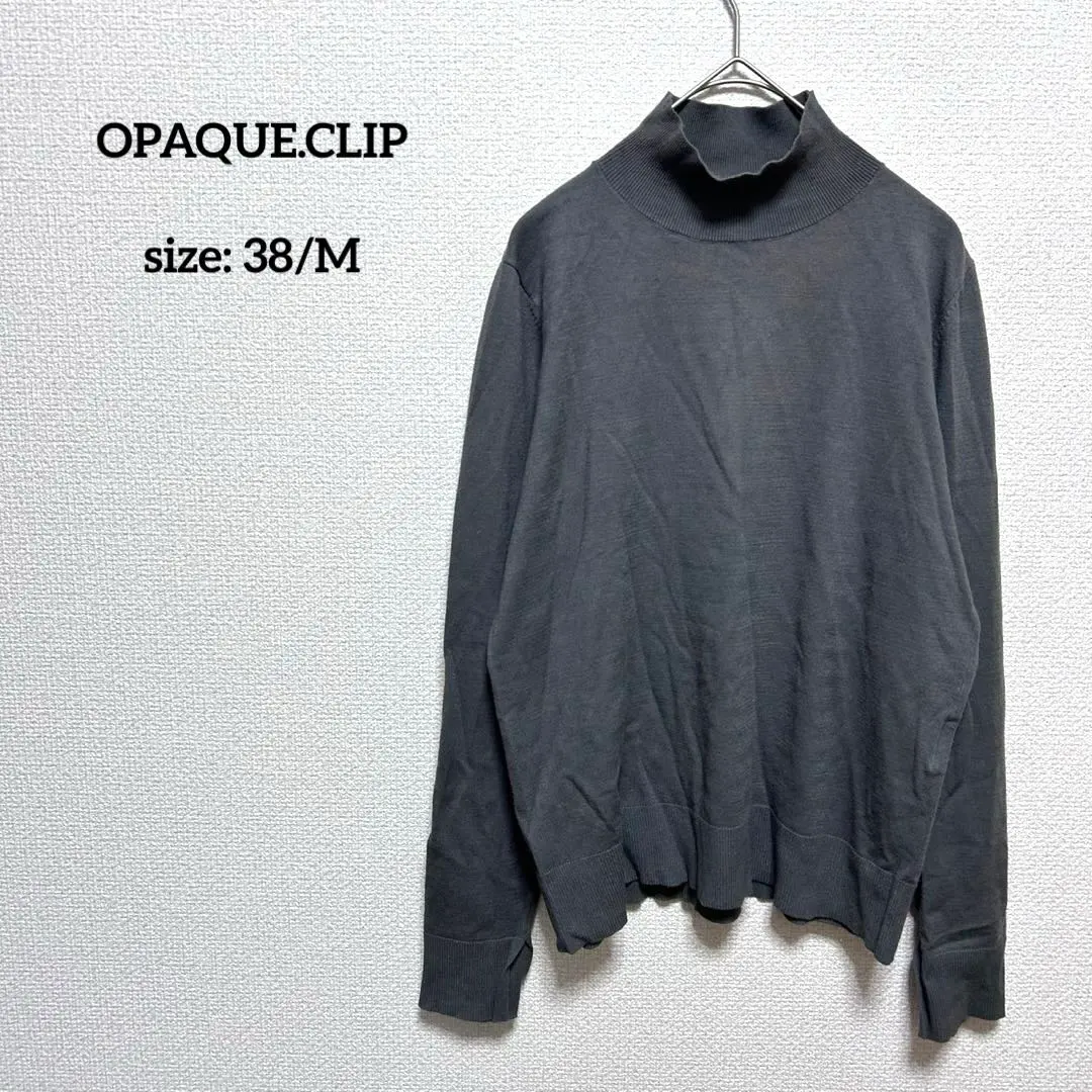 Thumbnail of Opaque.clip High Neck Knit Pullover M Charcoal Gray