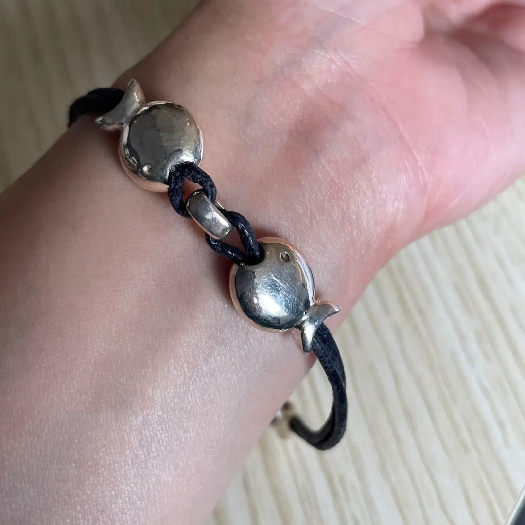 Vintage90’s Clio blueシルバーチェーンブレスレットフランス製 Vintage90's Clio blueシルバーチェーンブレスレットフランス製