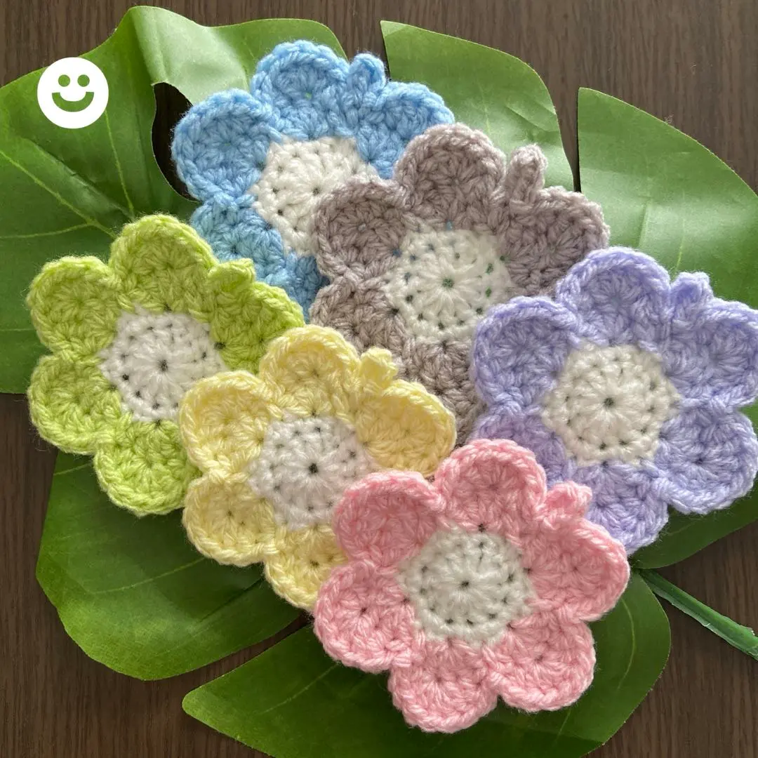 Thumbnail of Acrylic flower scrubbers, pastel colors, set of 6