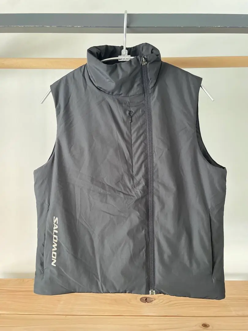 Salomon サロモンフード付きシルバーベストダウンベスト