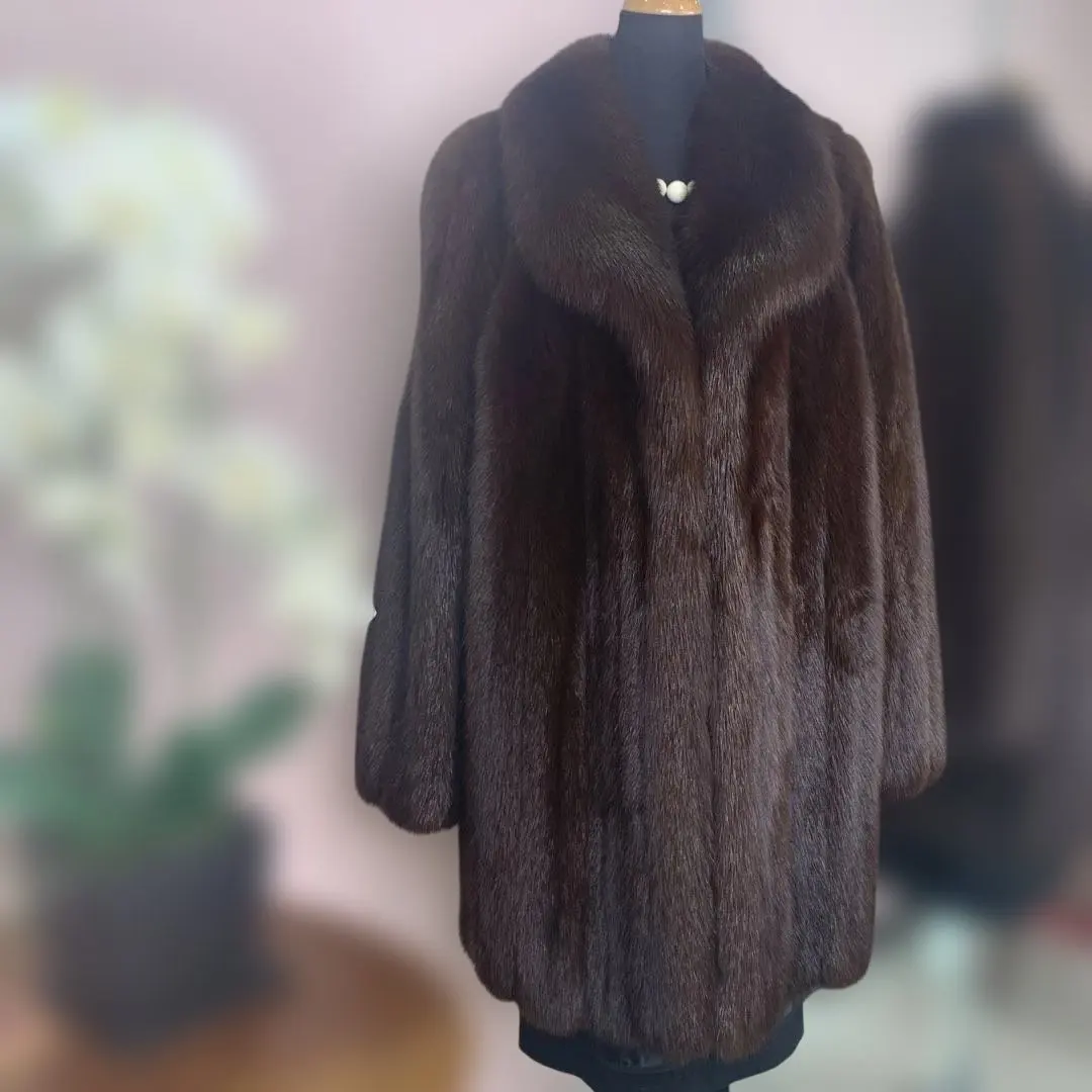 carven furs ダークミンク ファーケープ ポンチョ サイズF carven furs ダークミンク ファーケープ ポンチョ サイズF