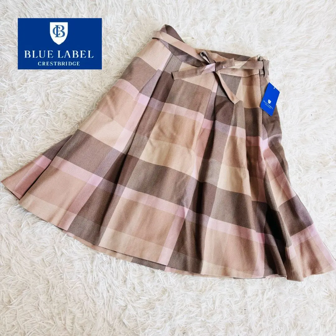 Thumbnail of New with tags Blue Label Crestbridge check skirt with waist ribbon