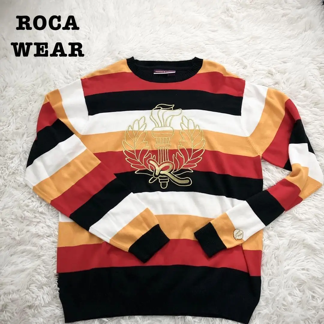 Roca Wear★ロカウェア ユニセックス Vネック ニットセーターR17 2025年最新】ロカウェア ニット・セーターの人気アイテム - メルカリ