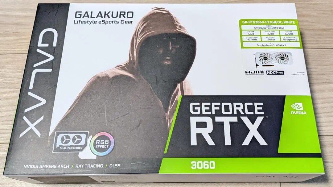 ［中古良品］GALAKURO GeForce RTX 3060 ホワイト GK-RTX3060-E12GB/OC/WHITE | 玄人志向 GALAKURO NVIDIA GEFORCE