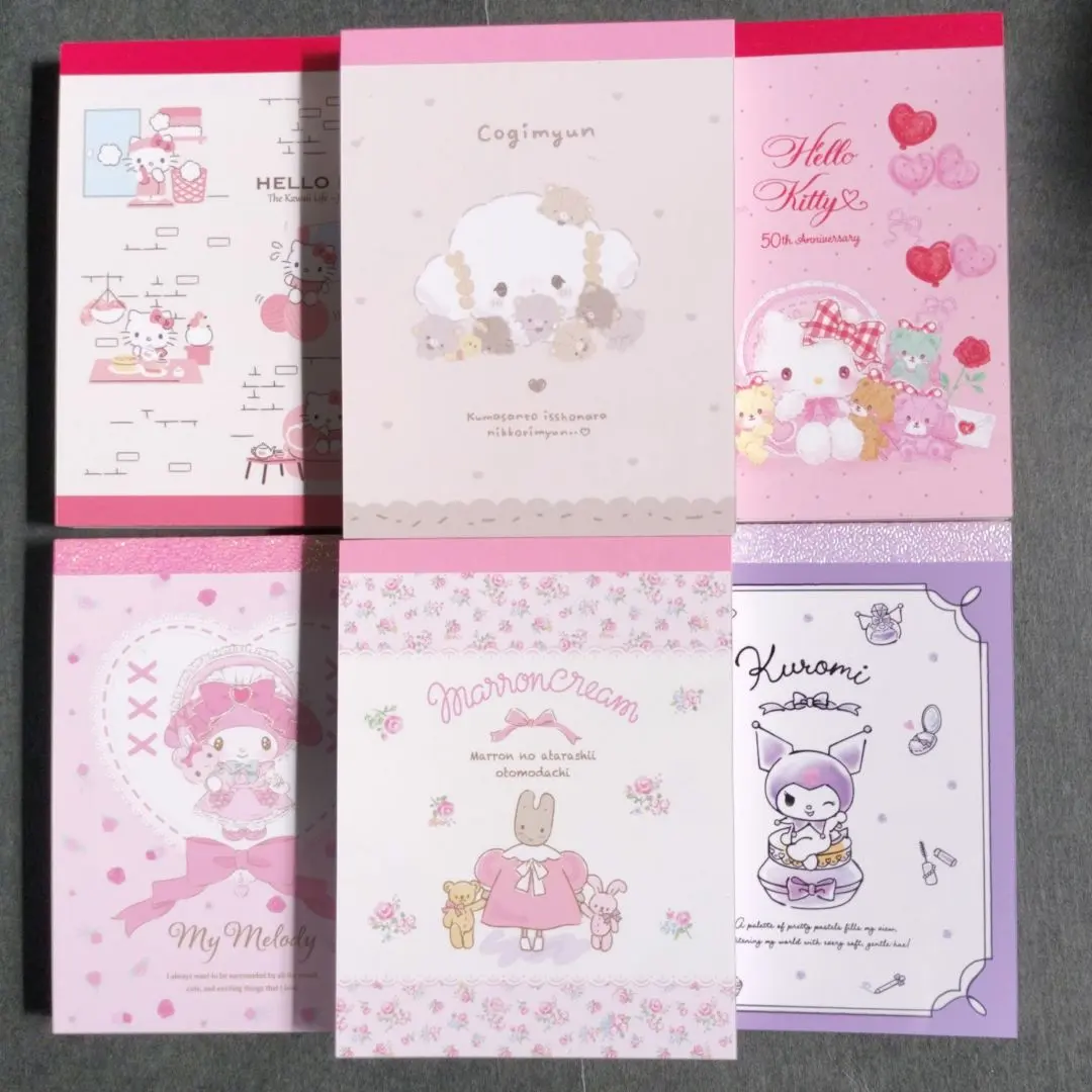 Thumbnail of Sanrio Mini Memo Pads: Hello Kitty, Kogimyun, Marron Cream, My Melody, Kuromi - 6 items