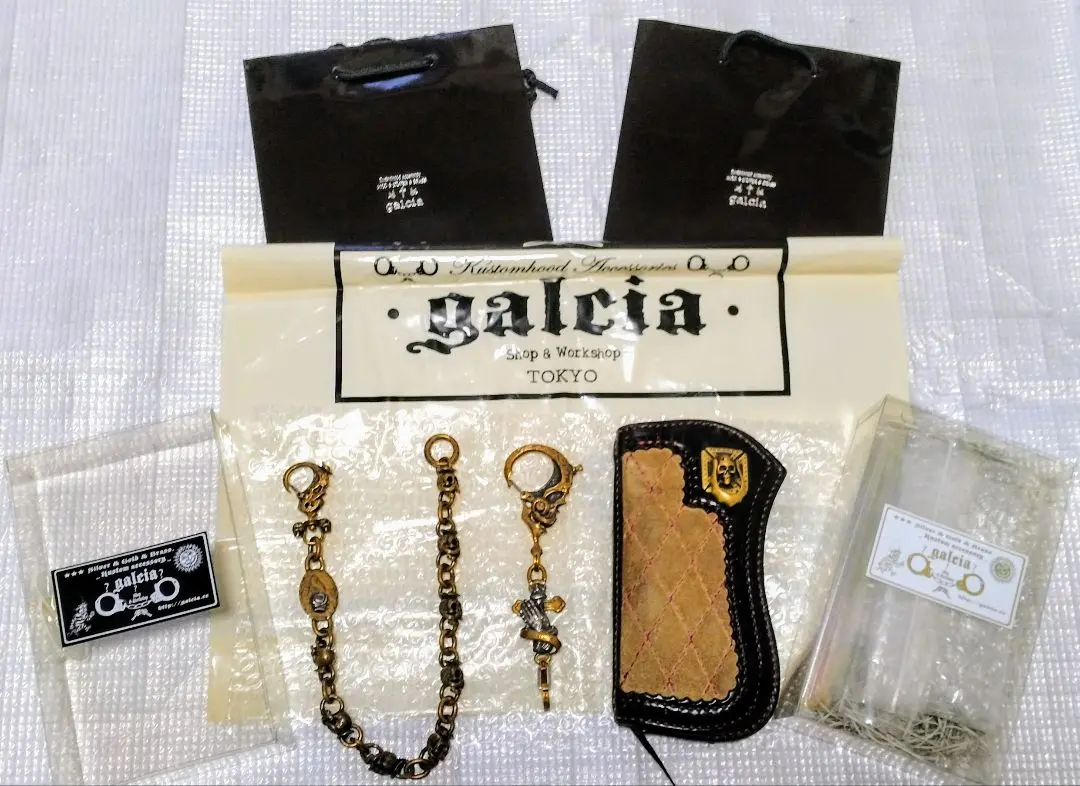 ガルシア GALCIAナックルデザイン ウォレットチェーン 約60cmメリケン galcia - SKULL & MARIA WALLET CHAIN (BRASS) | SKANDA
