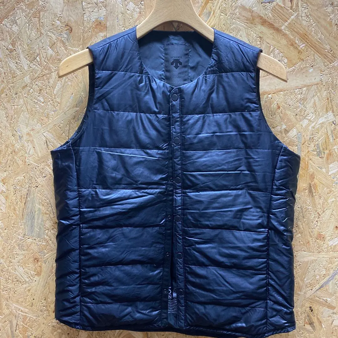 【美品】デサントオルテライン　フュージョンニット　切替ダウンベスト　黒 XL m20973849618_1.jpg?1736942907