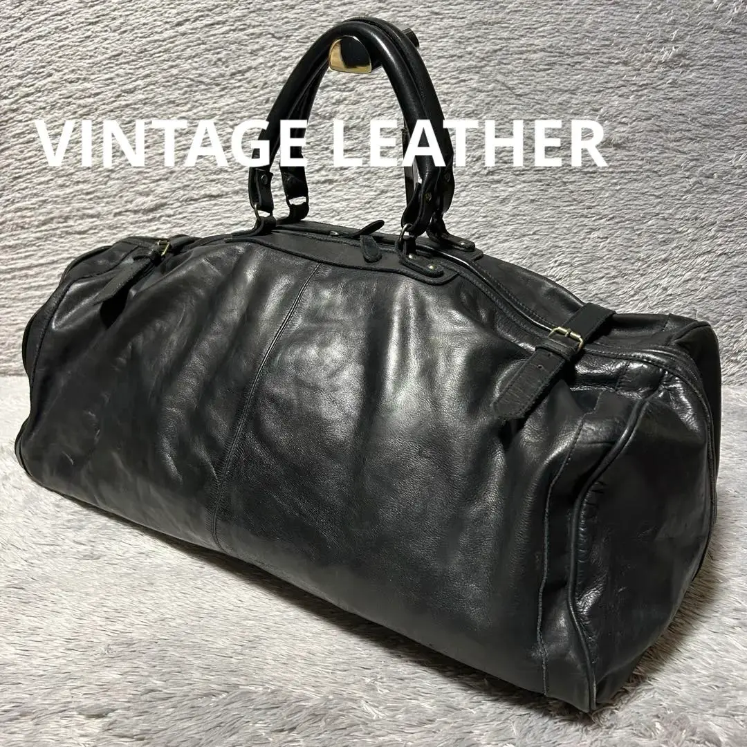 激レア】DIESEL 大型ボストンバッグ 2way Black leather