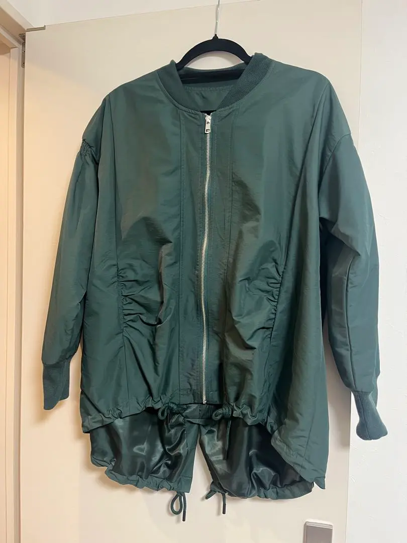 深綠色 拉鍊 MA-1 夾克 的縮圖