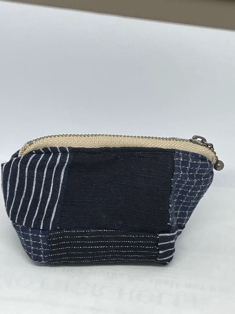 Thumbnail of Kurume Kasuri Navy Patchwork Pouch 1