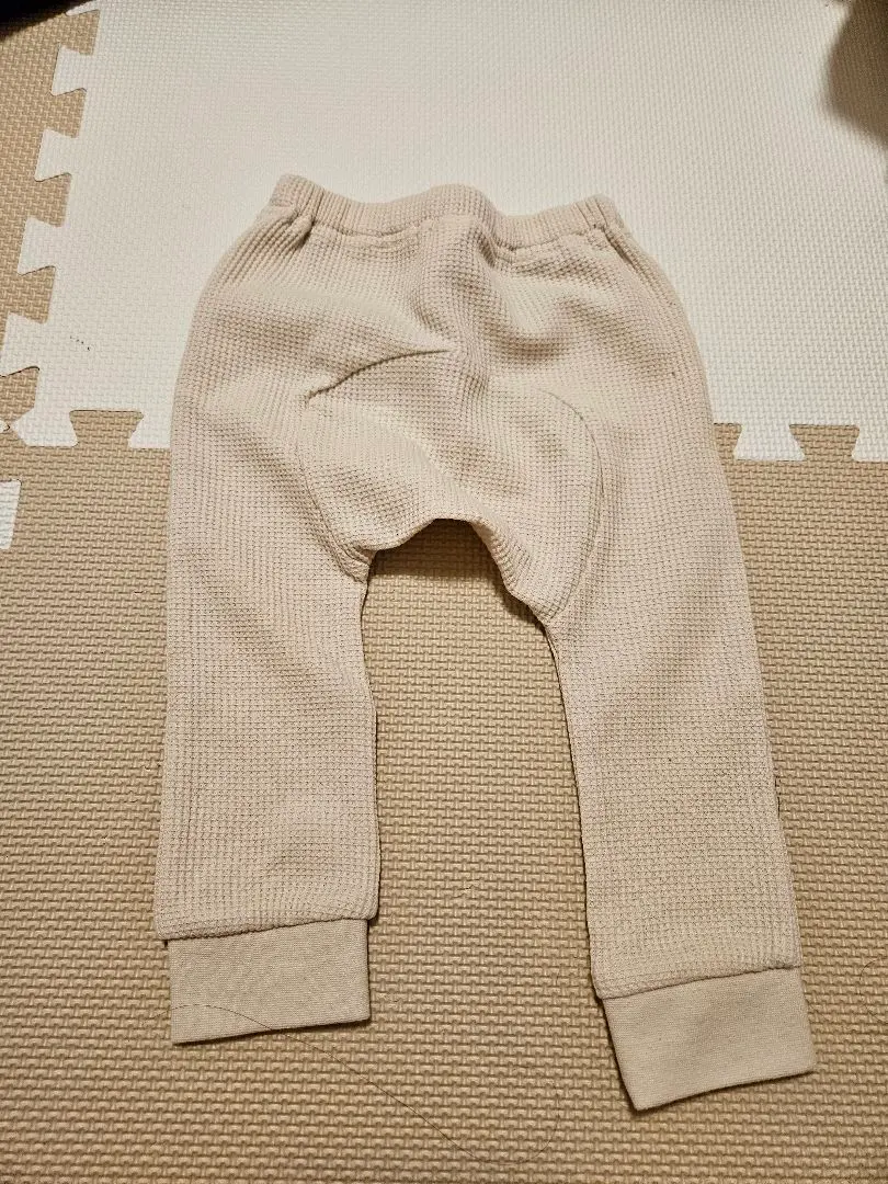 Thumbnail of Beige waffle knit spats, 70-80 size