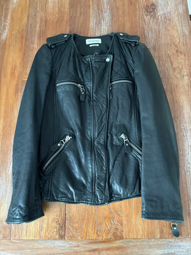 ISABELMARANT étoile レザージャケット ライダース 黒 ISABEL MARANT ETOILE(イザベルマランエトワール) ライダース