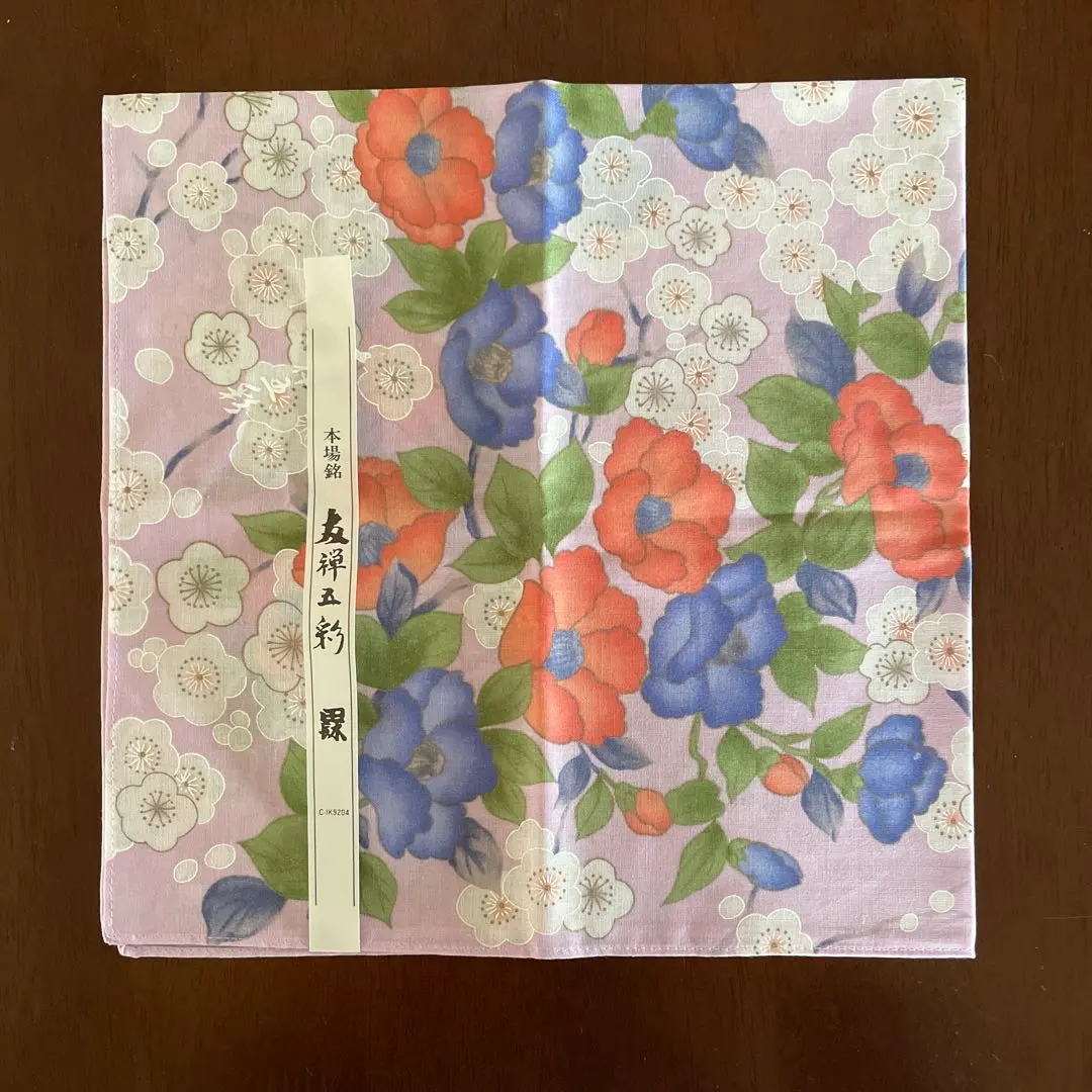 Thumbnail of Floral Design Handkerchief, Made in Japan