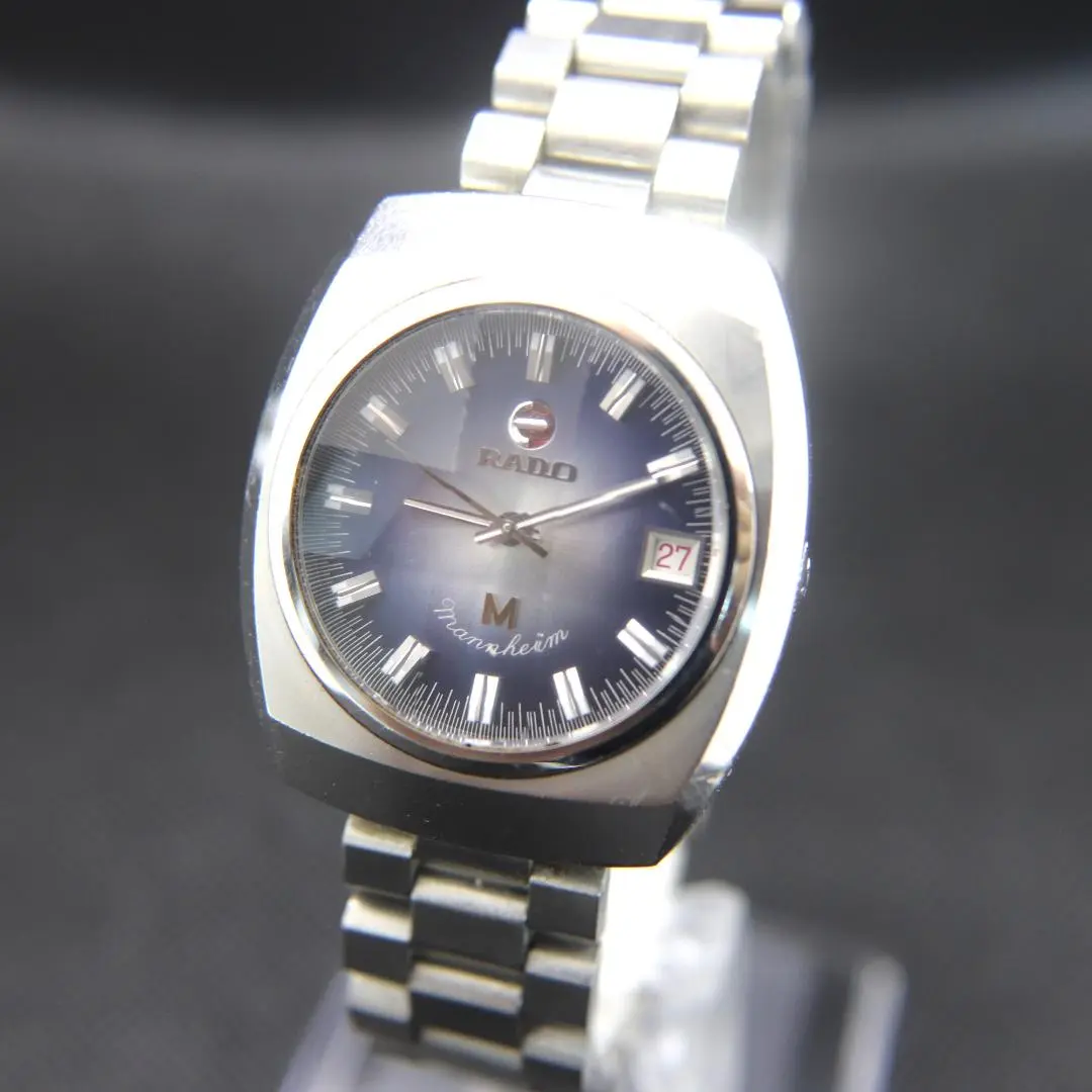 【稼動】RADO ラドー M マンハイム　メンズ腕時計　シルバー 1円 稼働 ラドー M マンハイム 702 デイト AT/自動巻き シルバー