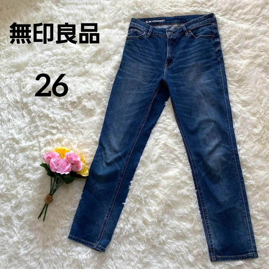 Thumbnail of [MUJI] Slim Straight Denim 26 - Beautiful Leg Silhouette - Classic Simple