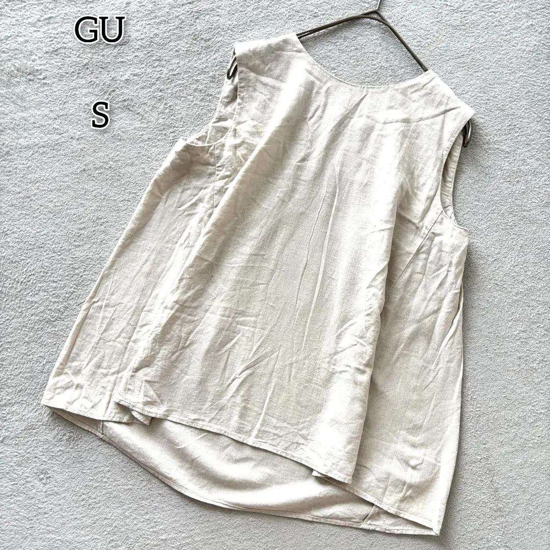 Thumbnail of GU [S] Top Blouse Sleeveless U-neck Linen Summer