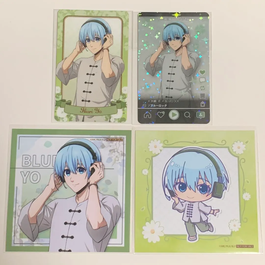 Thumbnail of Blue Lock White & Pistachio Yo Hiori Collection Card Bonus