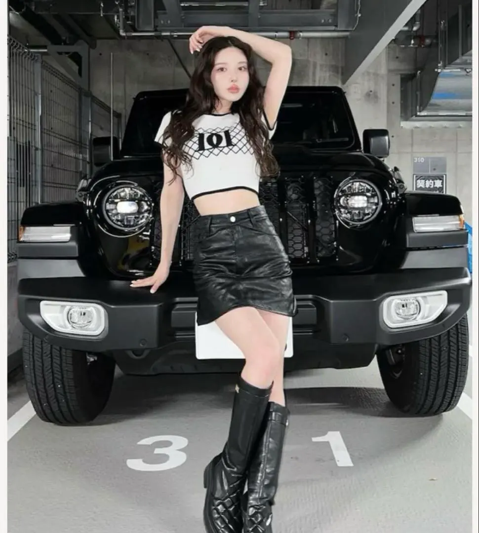 Thumbnail of Darich DD Diamond Leather Mini Skirt