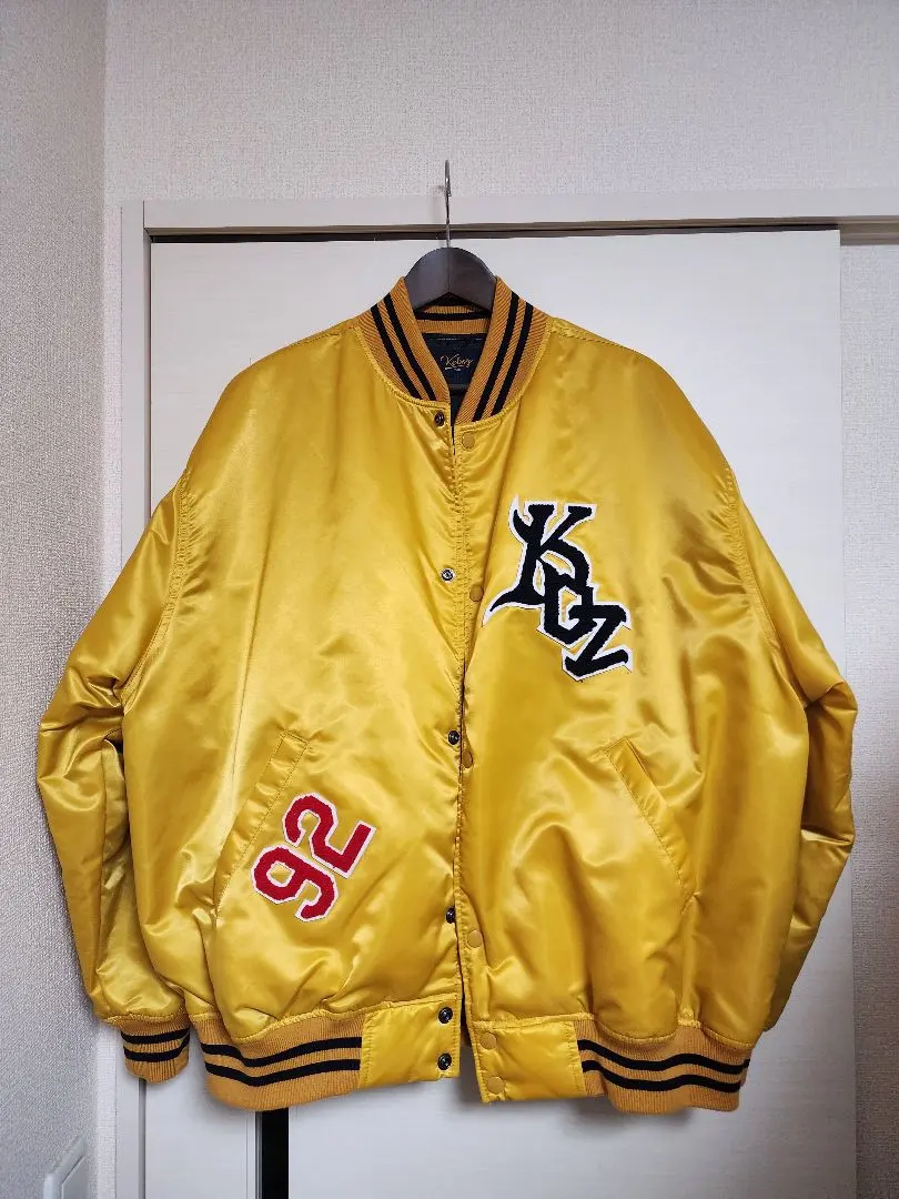 [極美品] KEBOZ×FREAK'S STORE 棒球外套 黃色 的縮圖